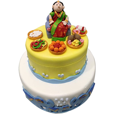 "Baby Shower Fondant Cake - 5 Kgs (Bakes and Cakes) - Click here to View more details about this Product